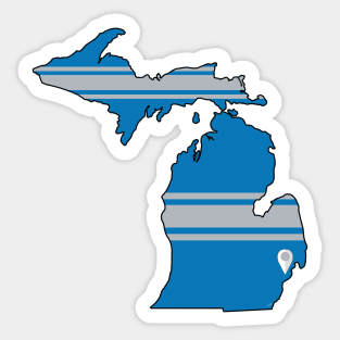 Detroit Football Sticker